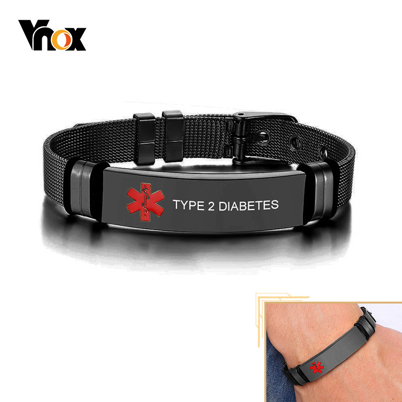 Bracelet Link Remover - Vnox Pribadi Mengukir Medical Alert ID