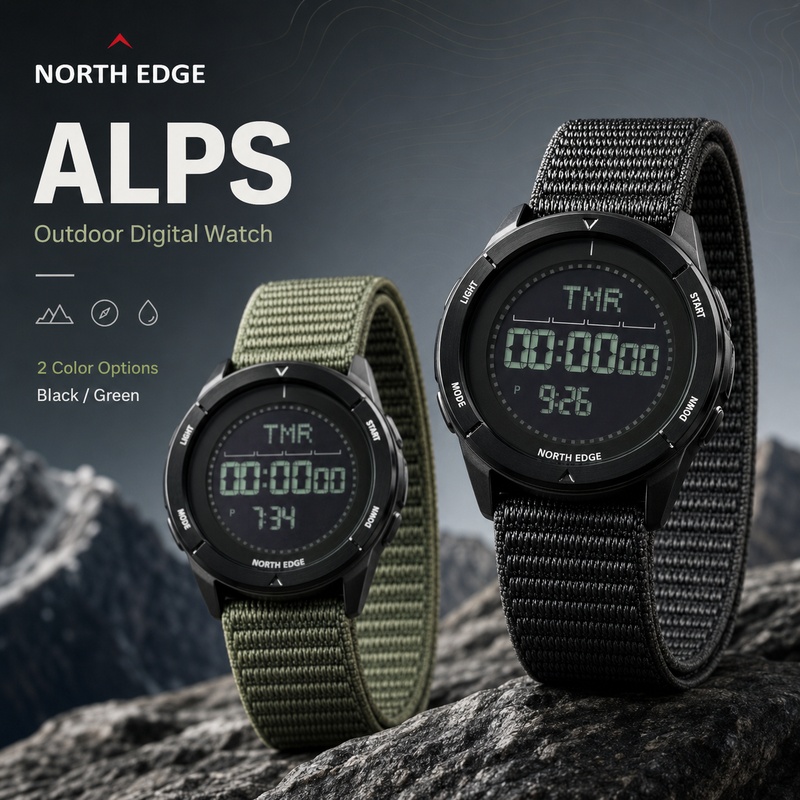 Altimeter Compass Watch - NEW NORTH EDGE Jam Tangan Olahraga