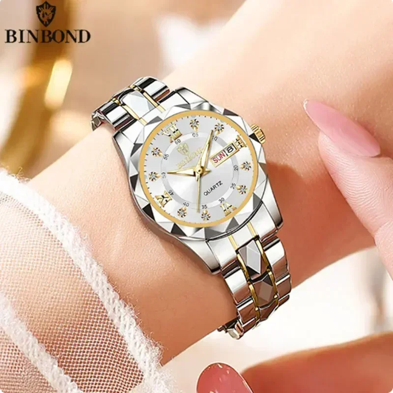 Waterproof Diving Watch - BINBOND New 2522 Jam Tangan Wanita