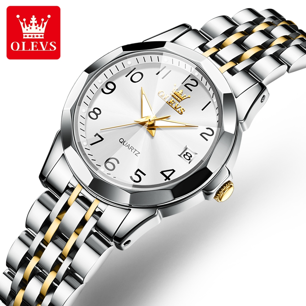 Minimalist Thin Watch - OLEVS jam tangan Quartz wanita, Set