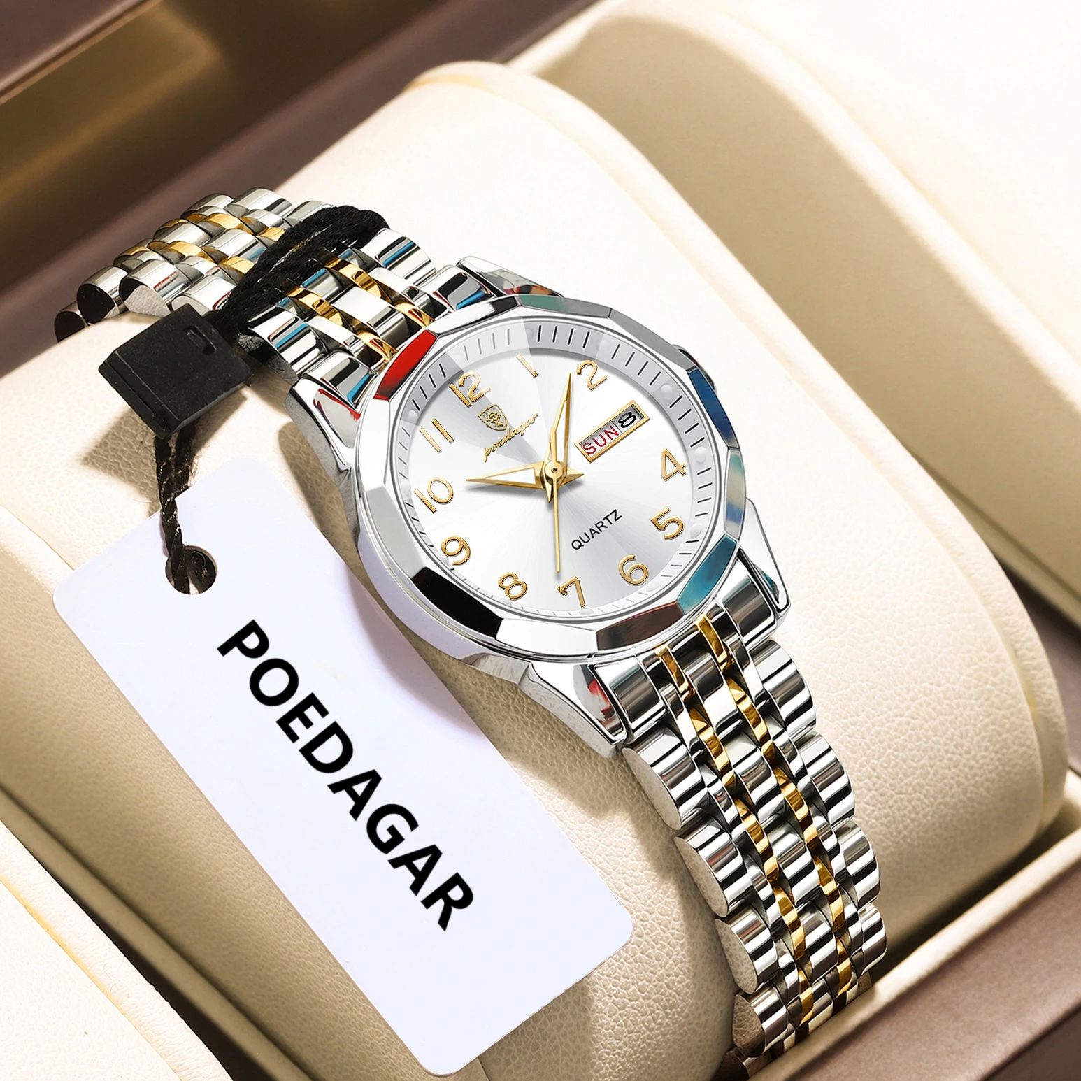 Waterproof Diving Watch - POEDAGAR Jam Tangan Wanita Kuarsa Elegan