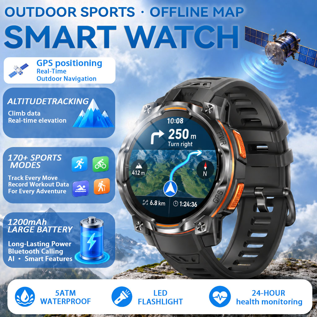 Smartwatch Latest Watches For Men - Jam Tangan Pintar TERLARIS 1200mah, GPS,