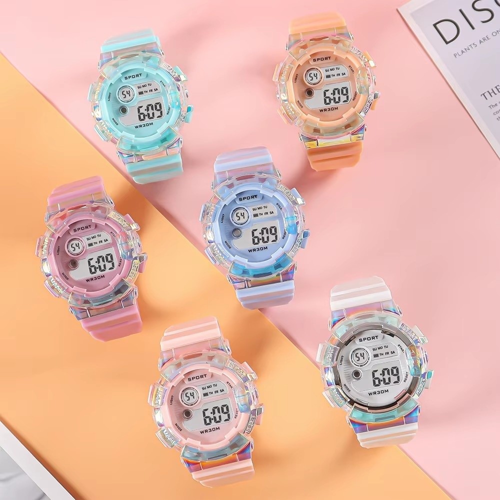 Smartwatch Digital Watches For Kid Boy With Alarm - Jam Tangan Olahraga Anak-anak Tahan Air,