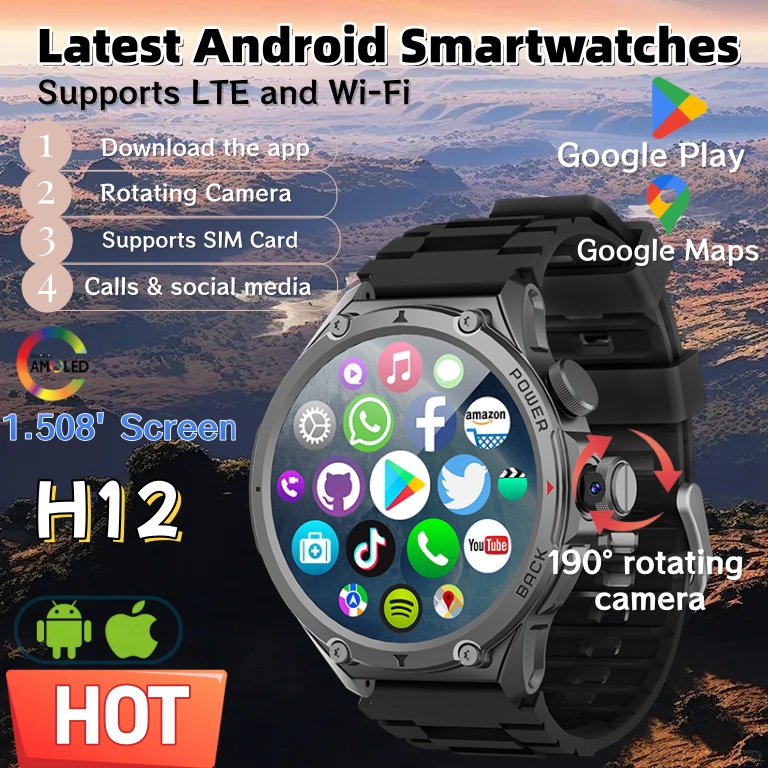 Smartwatch Latest Watches For Men - Jam Tangan Pintar Model Terbaru H12