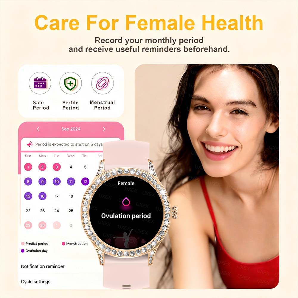 Jam Tangan Pintar Mewah untuk  - Smartwatch Ladies Watches For Women ulasan dan harga