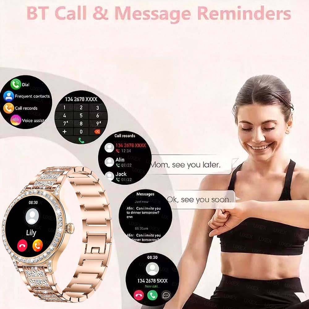 Jam Tangan Pintar Mewah untuk  - Smartwatch Ladies Watches For Women ulasan dan harga