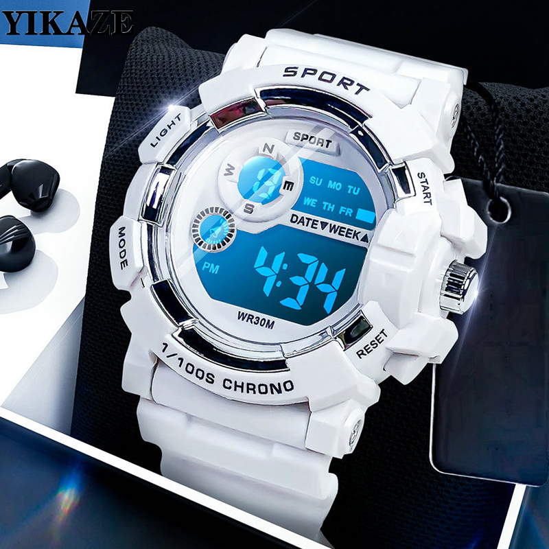 YIKAZE jam tangan Alarm anak,  - Smartwatch Digital Watches For Kid Boy With Alarm ulasan dan harga