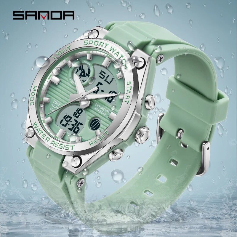 SANDA jam tangan Digital LED w - Waterproof Diving Watch ulasan dan harga