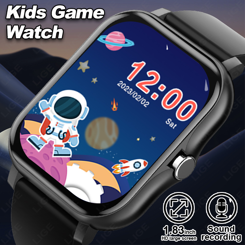 LIGE 2025 Audiobook Jam Tangan - Smartwatch Digital Watches For Kid Boy With Alarm ulasan dan harga
