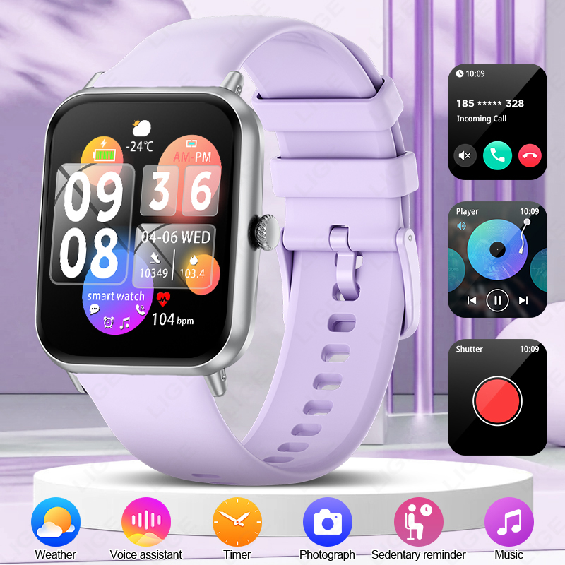 LIGE Jam Tangan Pintar Layar H - Smartwatch Ladies Watches For Women ulasan dan harga
