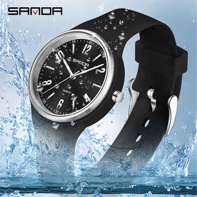 SANDA Jam Tangan Kuarsa Wanita - Waterproof Diving Watch ulasan dan harga