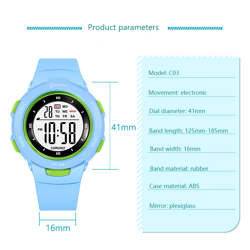 Utthai jam tangan anak jam tan - Smartwatch Digital Watches For Kid Boy With Alarm ulasan dan harga
